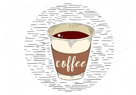 Gratis Handgetekende Vector Kopje Koffie Illustratie 159541 Vectorkunst ...