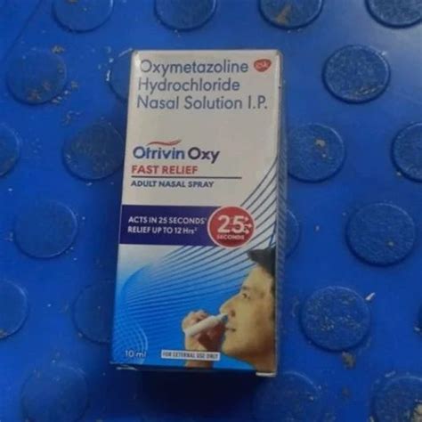 Otrivin Oxy Fast Relief Nasal Spray, For Cold And Nose Block, Packaging ...