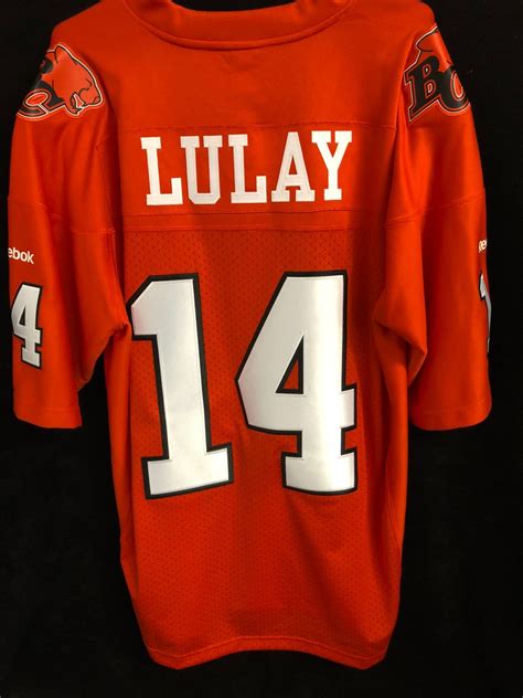 TRAVIS LULAY BC LIONS FOOTBALL JERSEY