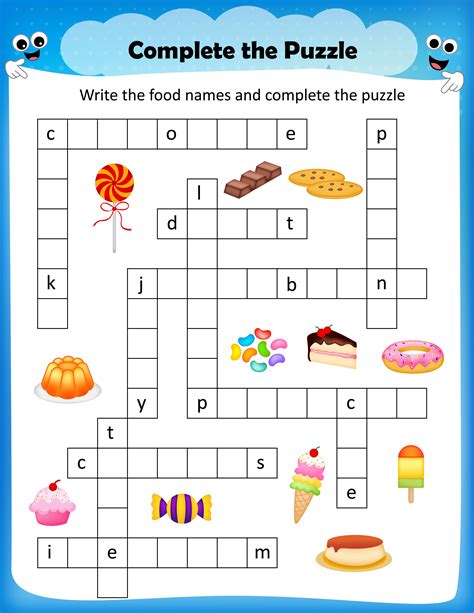 Printable Crossword Puzzles For Kids