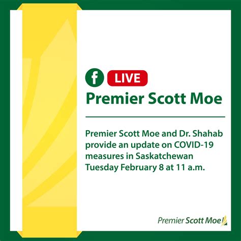 Scott Moe on Twitter: "Join me live on Facebook tomorrow at 11:00 a.m ...