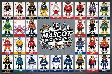 Poster: Nhl - Mascots 19, 22x34in. in 2021 | Mascot, Nhl, Hockey memes