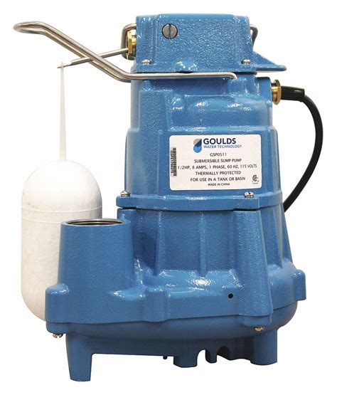 GOULDS WATER TECHNOLOGY Bomba Sumergible para Sumidero,1/2 HP - Bombas Sumergibles - 462D17 ...