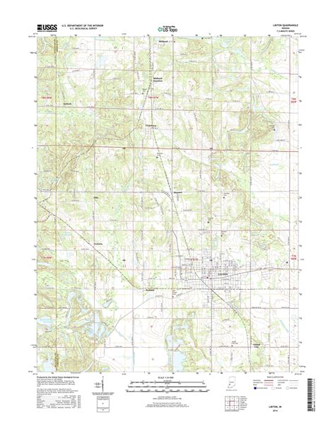 MyTopo Linton, Indiana USGS Quad Topo Map