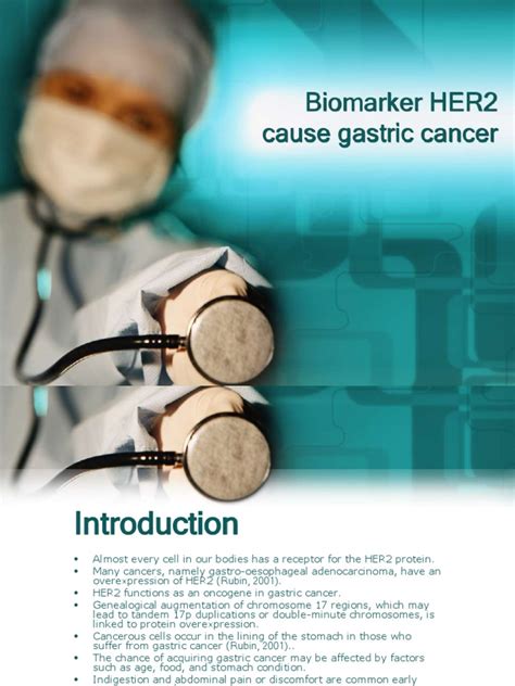 Biomarker HER2 Cause Gastric Cancer | PDF | Cancer | Immunohistochemistry