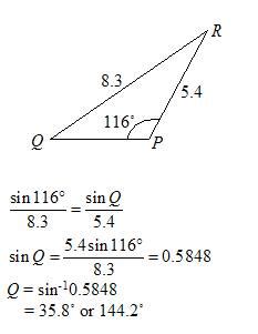 Law of Sines or Sine Rule (solutions, examples, videos)