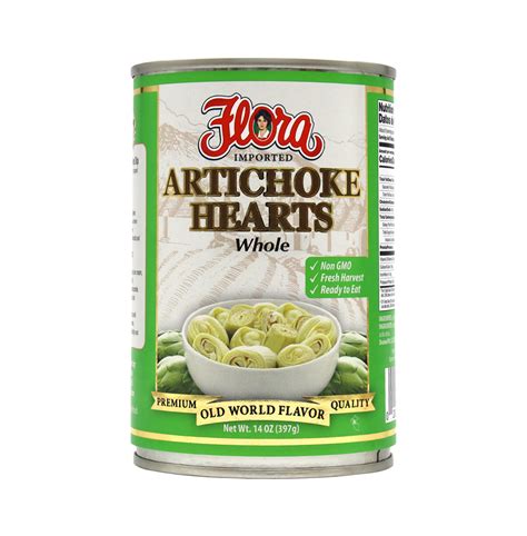 Artichoke Hearts Whole in Brine (14oz) - Flora Fine Foods