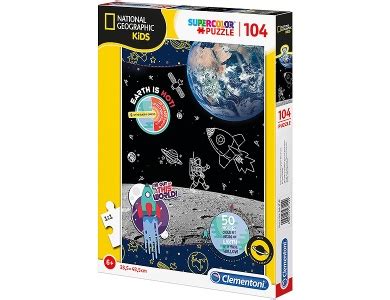 Clementoni Puzzle Supercolor National Geographic Space Explorer 104Teile | Puzzle 24-104 Teile