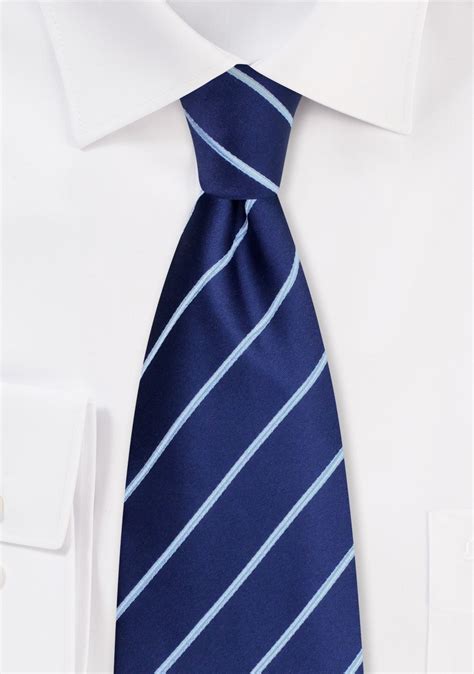 Stripes Mens Ties - Navy blue striped tie | Cheap-Neckties.com