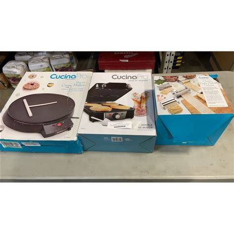 CUCINA PRO CREPE MAKER, PASTA MAKER AND MINI WAFFLE CONE MAKER