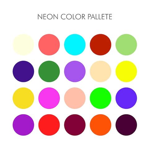 Premium Vector | Set of neon color palette