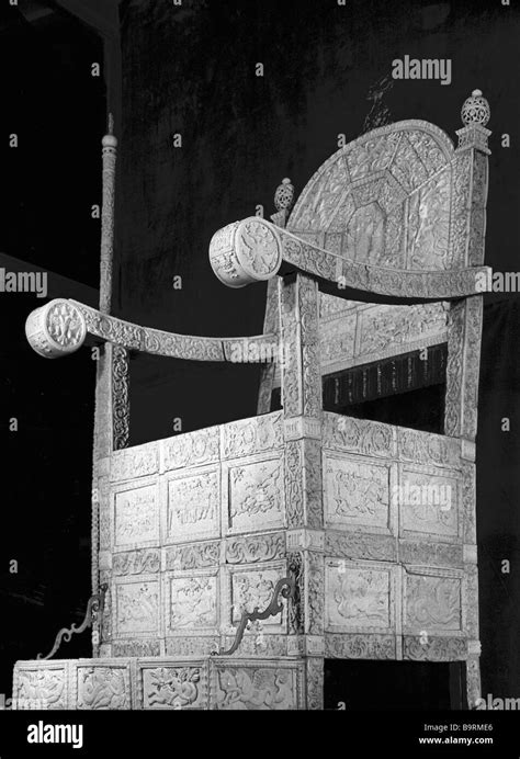 The throne of Ivan IV the Terrible from the collection of the Moscow Kremlin s Armory Stock ...