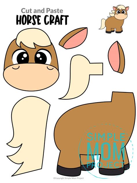 Free Printable Horse Craft Template - Simple Mom Project