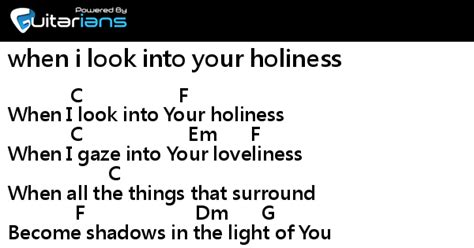 Glorify Thy Name - when i look into your holiness 結他譜 Chord譜 吉他譜 ...