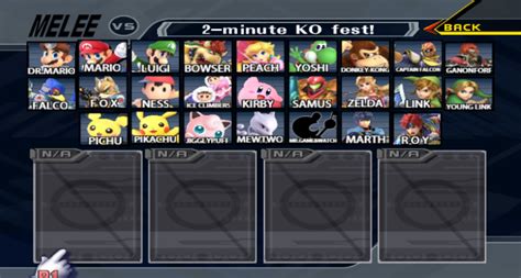 Super Smash Bros. Melee Character Select