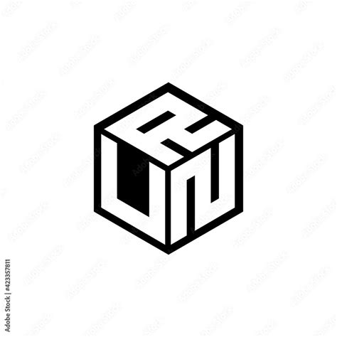 UNR letter logo design with white background in illustrator, cube logo, vector logo, modern ...