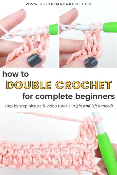 How To Do A Double Crochet For Beginners (DC) - sigoni macaroni