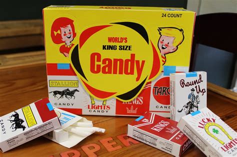 Candy Cigarettes - Box of 24 packs - Peppermint Stick