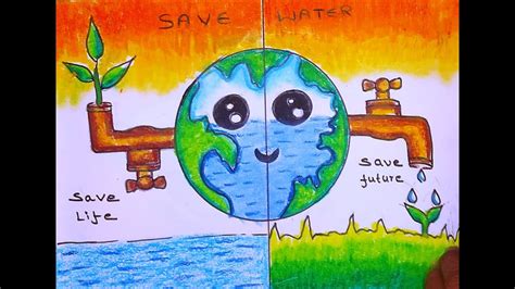 Save water drawing competition ideas - YouTube