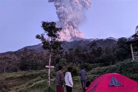 Indonesian volcano Mount Merapi erupts sending huge ash cloud into the sky and covering nearby ...