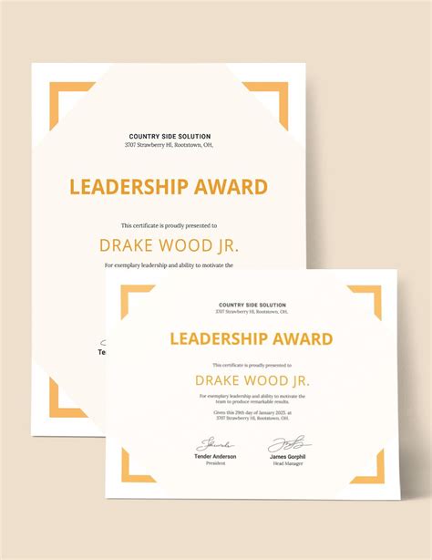 FREE Leadership Certificate Templates & Examples - Edit Online & Download | Template.net