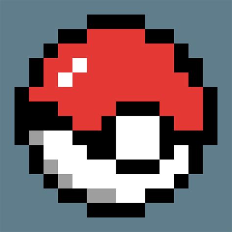 Editing pokeball 16x16 - Free online pixel art drawing tool - Pixilart