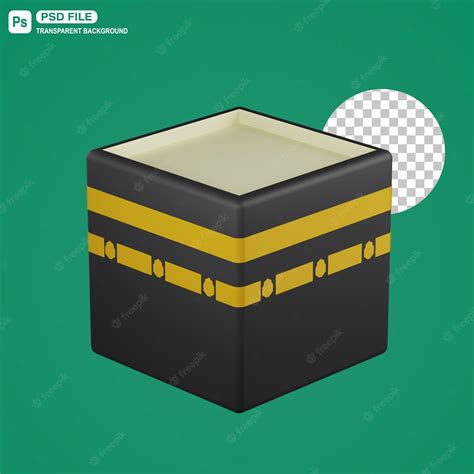 Premium PSD | 3d kaaba illustration