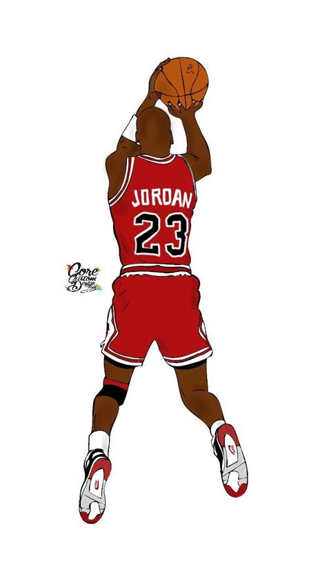 Michael Jordan Cartoon By Core Custom Design | Michael jordan art ...