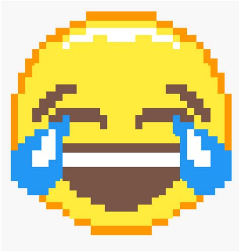 Laughing Crying Emoji Pixel Art, HD Png Download - kindpng