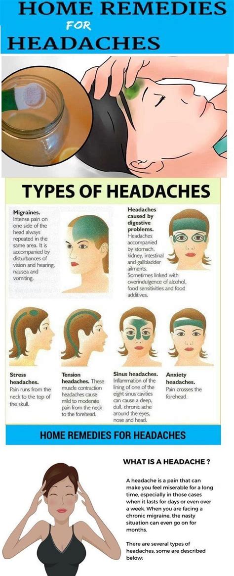 Headaches | Headache types, Home remedy for headache, Natural headache remedies