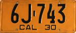 File:1930 California license plate 6J-743.jpg - Wikimedia Commons