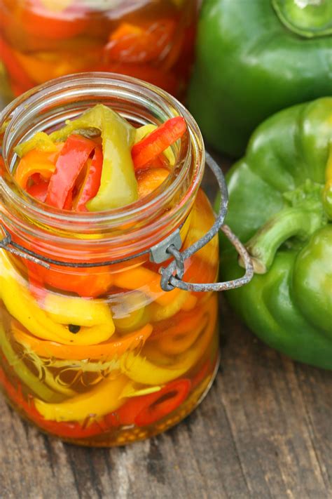 Homemade Pickled Sweet Peppers are simple to make and so flavorful. Add them to your favorite ...