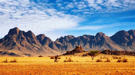 African Savannah Desert Mountains, Sky Stones Landscape Ultra Hd ...