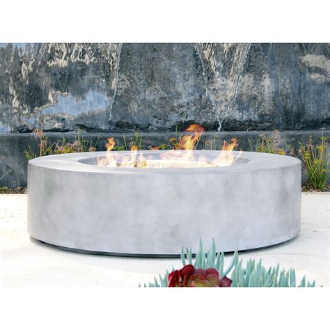 Santiago Round Cast Concrete Fire Pit Table - Century Modern - Touch of ...