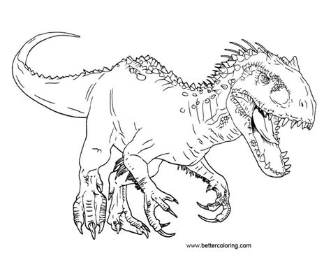 Jurassic World Coloring Pages Adominus Rex - Free Printable Coloring Pages