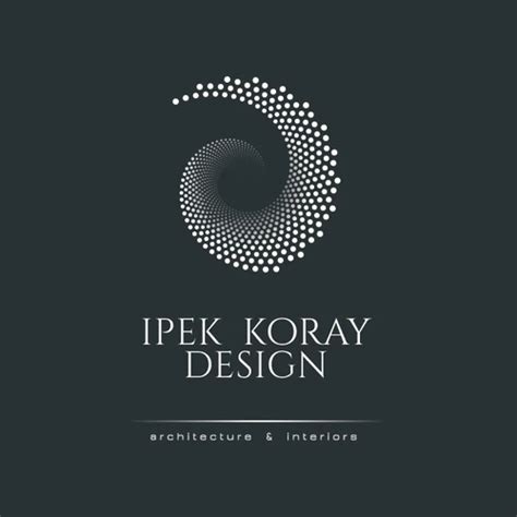 Creative logo with Fibonacci spiral for an architectural and interior ...