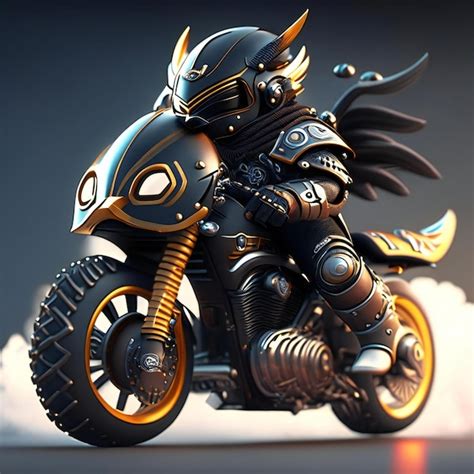 Premium AI Image | a motorcycle with a dragon on the back and the word " the word " on the back.