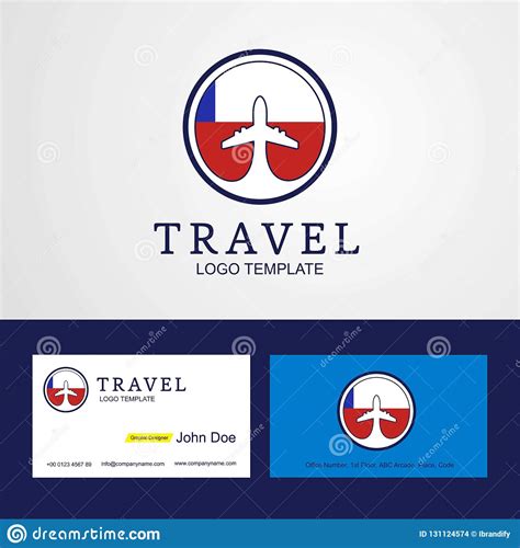 Travel Chile Creative Circle Flag Logo and Business Card Design Stock ...