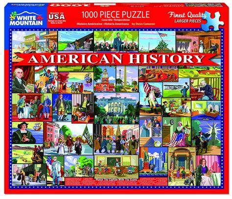 America - 1000 Piece Jigsaw Puzzle – White Mountain Puzzles