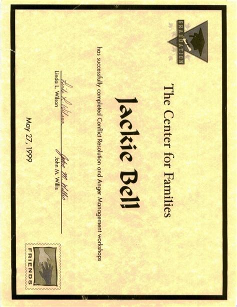 Conflict Resolution Certificate