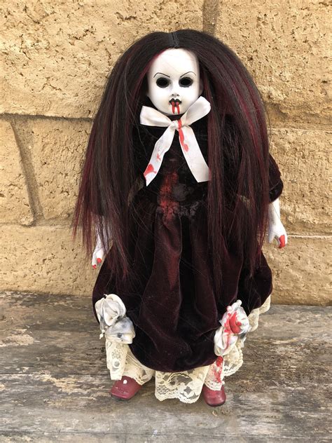 OOAK Vampire Two Tone Hair Creepy Horror Doll Art by Christie Creepydolls - Walmart.com ...