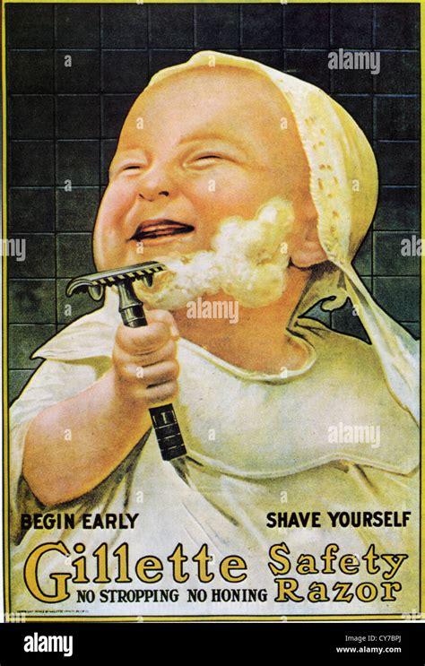 GILLETTE RAZOR advertisement about 1905 Stock Photo - Alamy