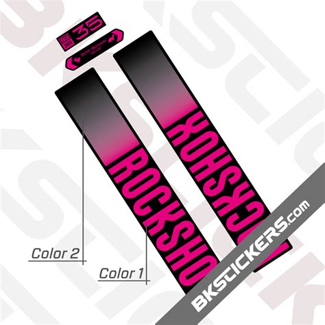 Rockshox 35 2021 Black Fork Decals kit - BkStickers.com