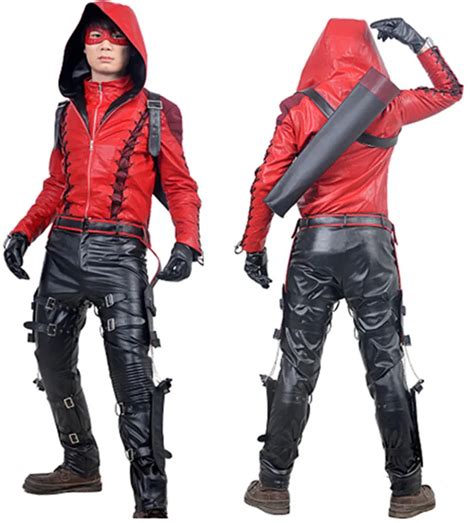 Green Arrow Cosplay Red Arrow Roy Harper Arsenal Cosplay Costume Red ...