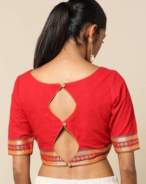 55 Trendy blouse back neck designs with borders for sarees | Bling Sparkle