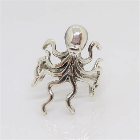 Vintage Sterling Silver Octopus Ring Size 9 - Etsy