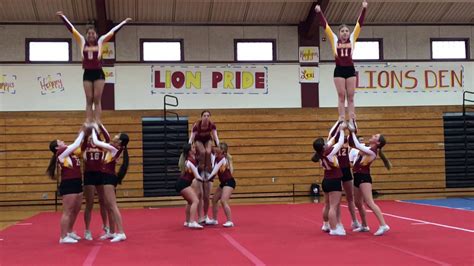 Middle School Cheerleaders Stunts