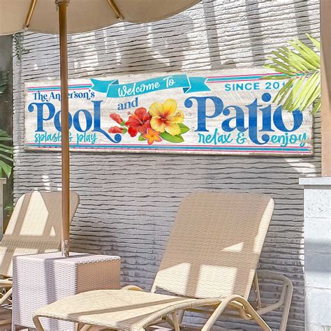 Customize Your Space with Personalized Pool & Patio Signs – Tailor Made Rooms Home Decor