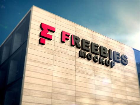Freebies Building 3D Logo Mockup by Barkha on Dribbble