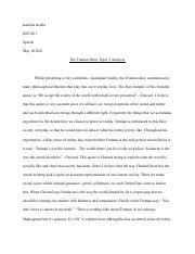 Truman Show Analysis.pdf - Isabella Avella HZT4U1 Sperini May 10 2021 ...